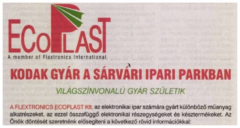 Kodak Sárvár álláshirdetés